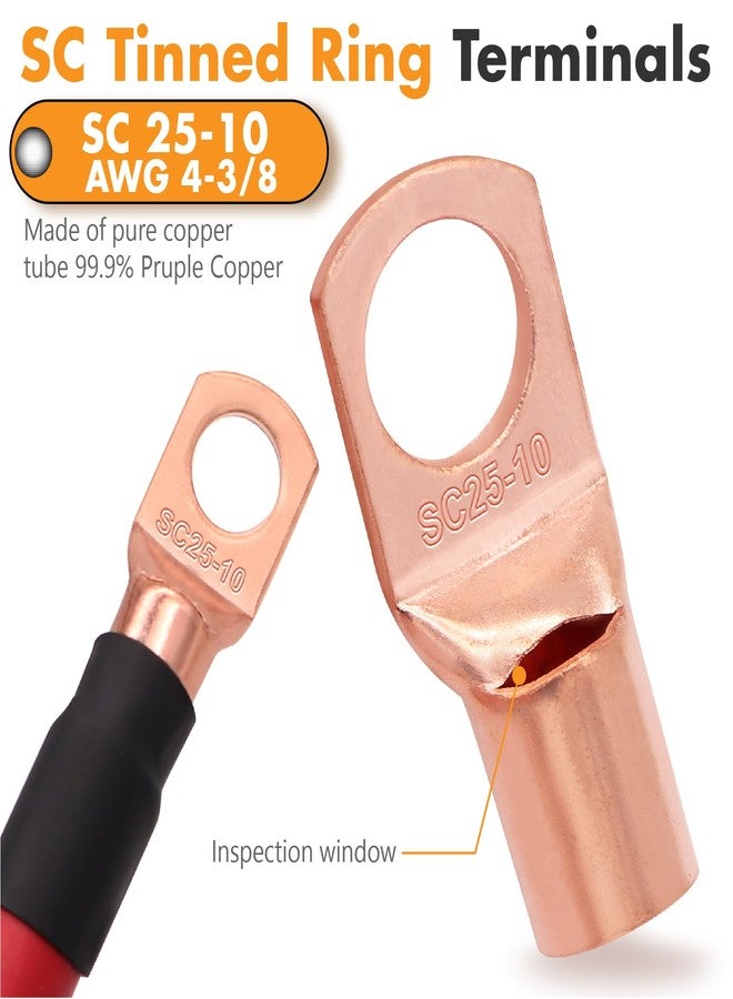 Jeemiter 4 Gauge CCA Wire Complete Kit: 100ft (50ft Red + 50ft Black) for Multiple Amp Rigs & Full Vehicle Audio Install | Includes All Terminals - Image 5